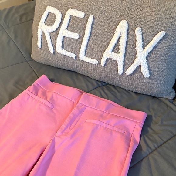 Zara Pink Mini Kick Flare Crop Pants Flat Front Trouser Barbie New Spring Ankle - Picture 6 of 7